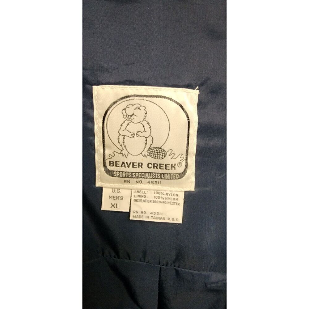 Beaver Creek Bib Overall Pants Mens Medium Navy Blue Nylon Snow Ski Coveralls - Picture 3 of 5